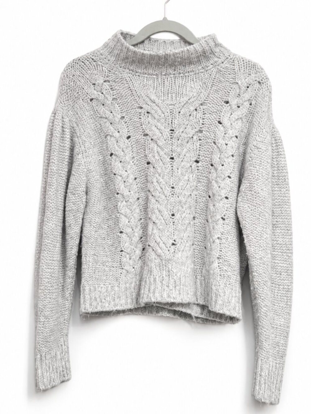 American Eagle Cable Knit Mock Neck Sweater Size L